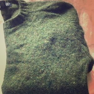 Lands End Green Wool Sweater Small